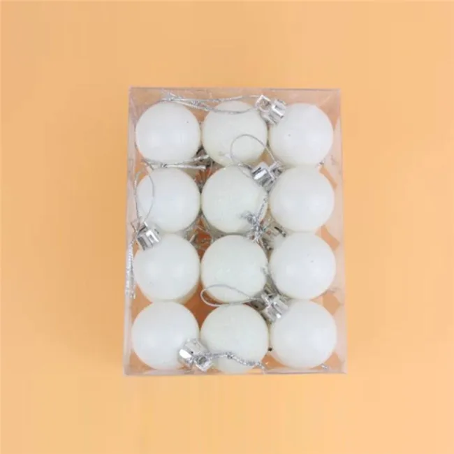 3cm 24pcs white 24 шт./упак. многоцветные шары для украшения рождественской елки 3/4 см Пластик подарок шар для xmasparty украшения - Цвет: 3cm 24pcs white