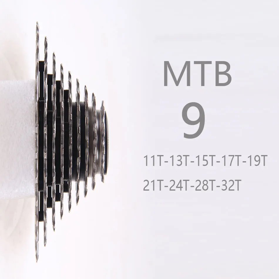 Солнце 9 s 11-32 т колеса MTB велосипеда маховик 9 Скорость кассета маховик 11-32 т совместимый для Запчасти M370 M390