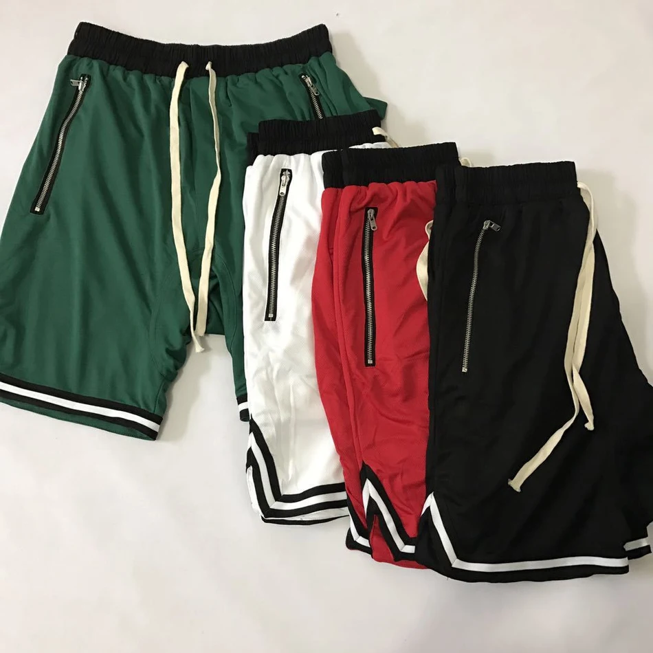 High Street Мужская одежда свободные Ретро Компрессионные шорты мужские шорты Hombre Gymshark шорты с карманами на молнии