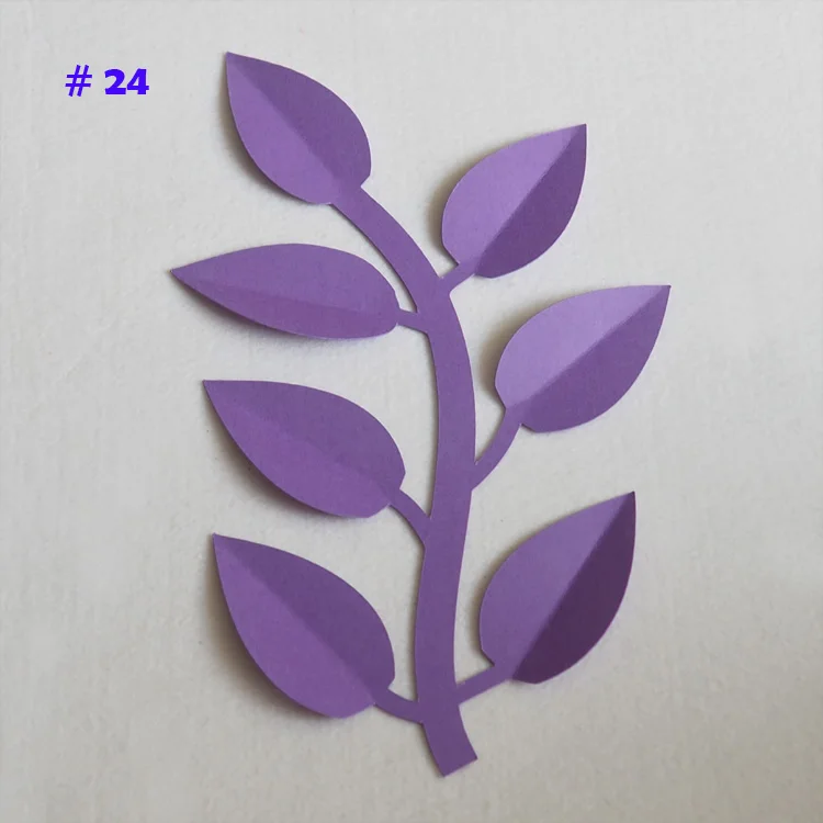 No 24 Искусственные цветы лист Fleurs Artificielles фон совпадающие листья гигантские бумажные листья Свадебная вечеринка Декор Детская гирлянда для душа - Цвет: No 24