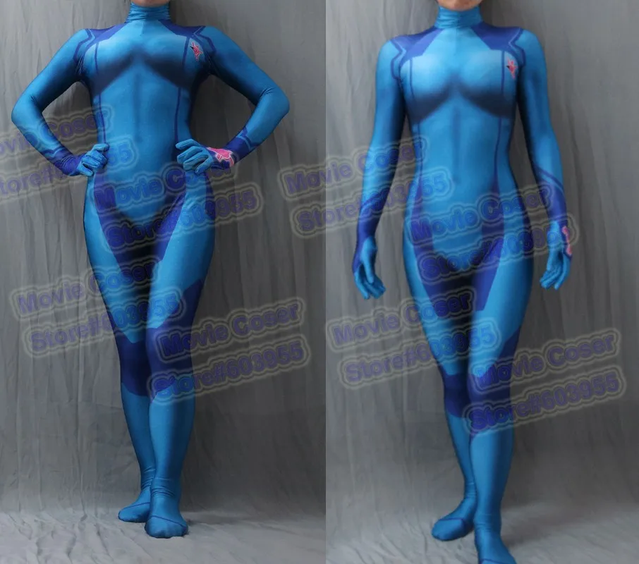 Фильм Coser-5 высокое качество индивидуальный заказ Самусь Аран нулевой костюм 3D печать Красного цвета для девочек, костюм супергероя, костюм «Samus» Самус костюм