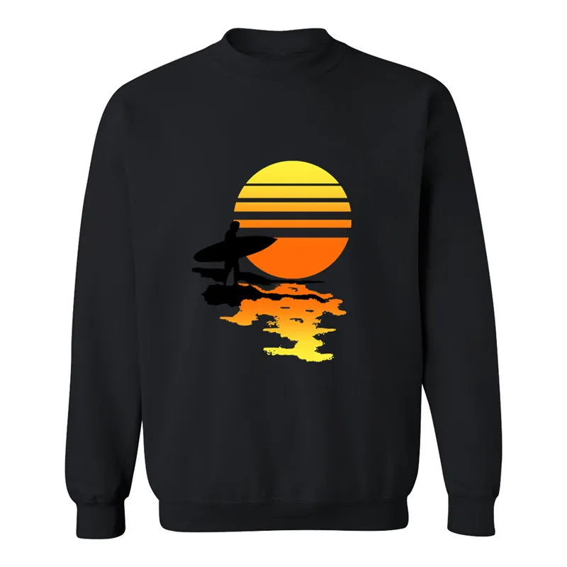 Для мужчин с длинными рукавами 3d Surfs восход Нового Рождество продукты тенденция