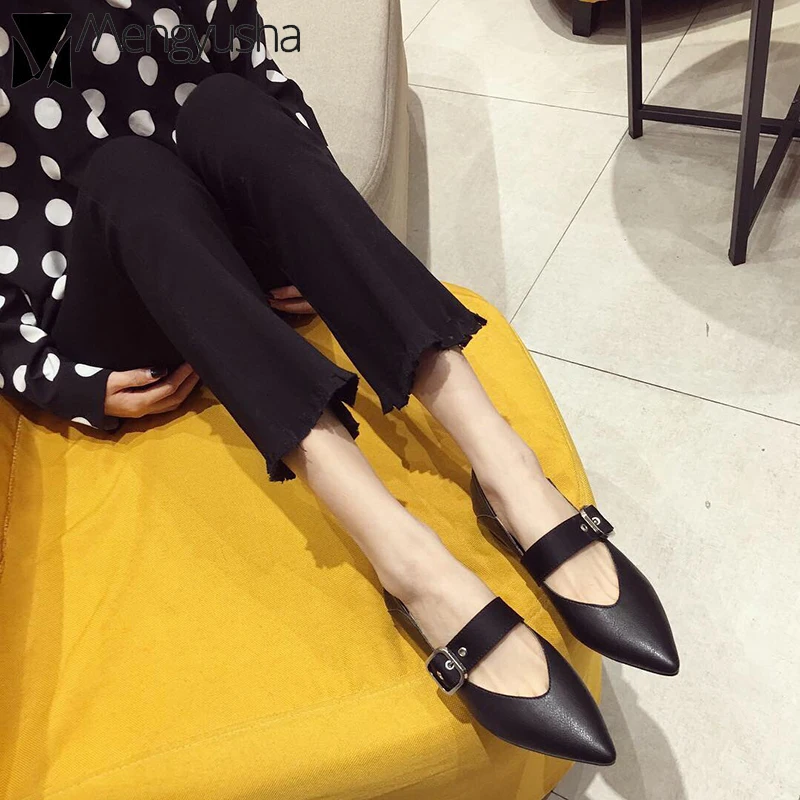 Корейские сандалии с v-образным вырезом mujer женские на плоской подошве острым