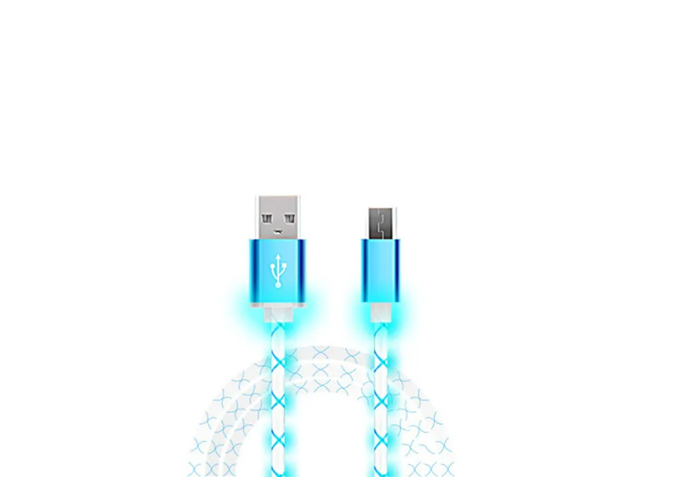Кабель USB с подсветкой для синхронизации данных шнур зарядного устройства из