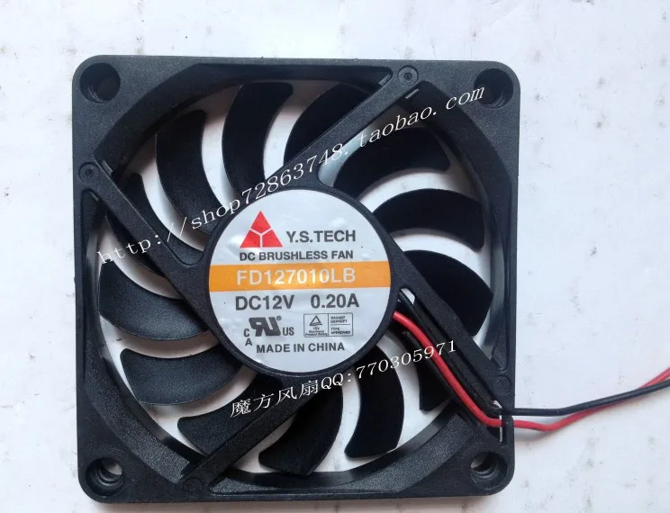 Вентилятор охлаждения шасси Wonsan YSTECH 7010, 12 В, а, FD127010LB, Тайвань
