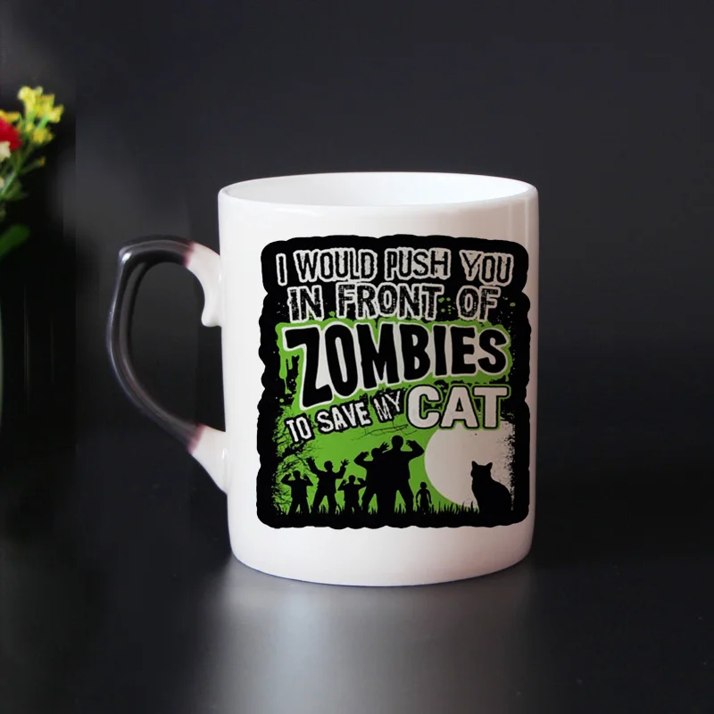 Free shipping funny cats Color Changing Mug Bone china Coffee Mugs Magic Tea Cup cartoon gift for friends | Дом и сад