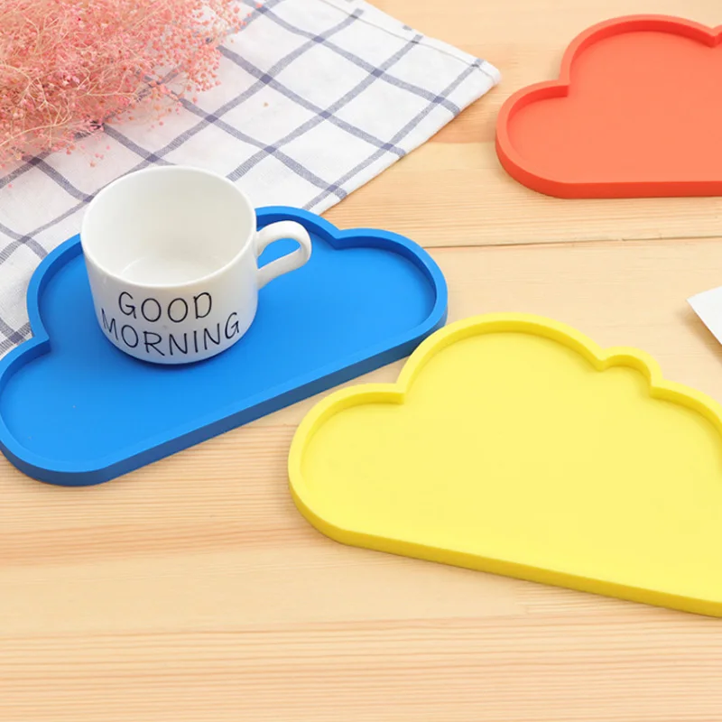 1 шт. силиконовый коврик для посуды в форме облака детский нескользящий обеденный