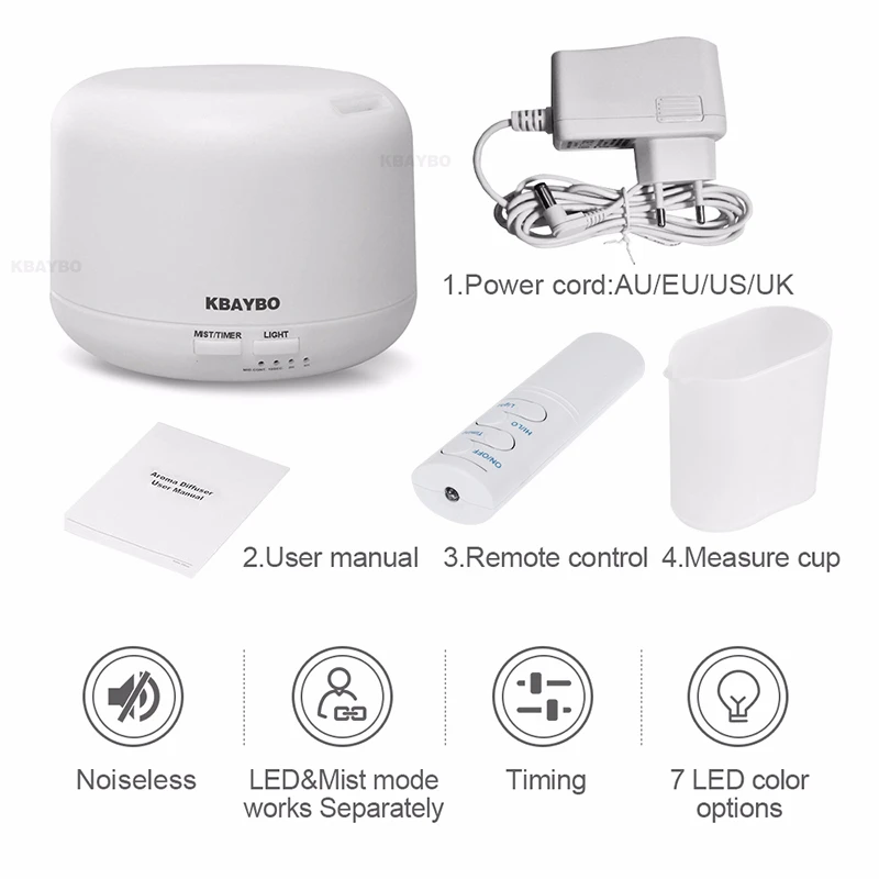 Увлажнитель-Ароматизатор воздуха с дистанционным управлением 300 мл | Бытовая