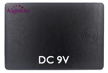 Зеленый USB2.0 5 V/9 V QI мобильного телефона Беспроводной Зарядное устройство быстрой зарядки Мышь коврик из искусственной кожи Мышь Pad для iPhone X/iPhone 8Plus samsung S9 - Цвет: Зеленый