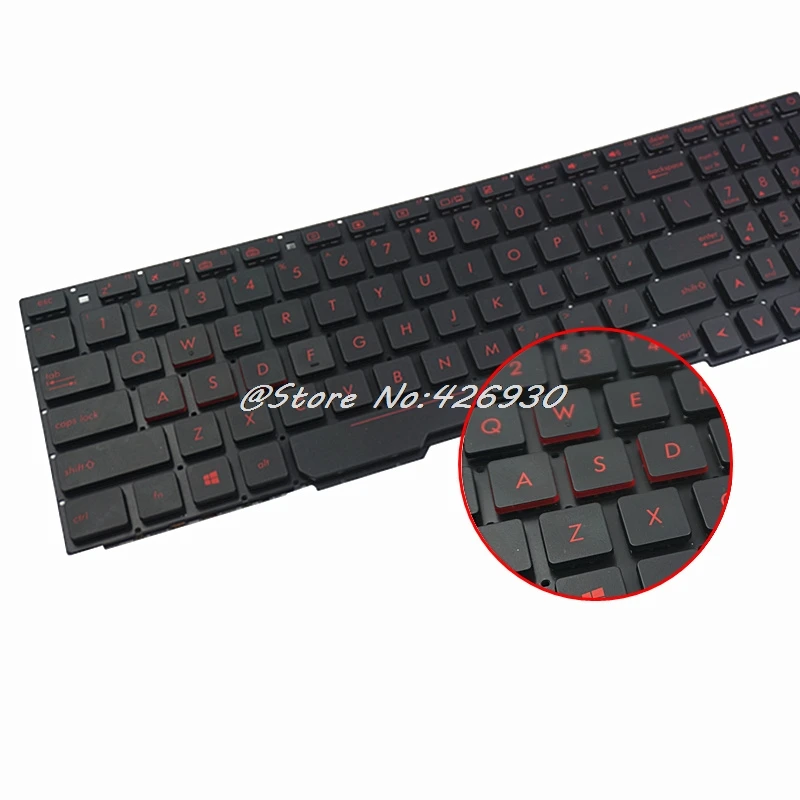 Клавиатура для ноутбука ASUS GL553 GL553V GL553VW черная с подсветкой US V156362DS1 0KN1 0B5US11 Новый и