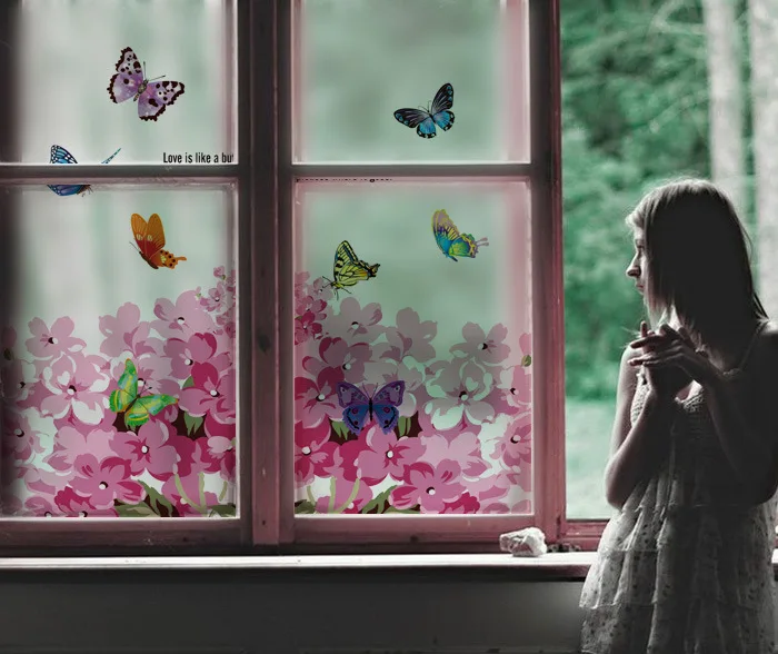 Самоклеящаяся матовая стеклянная раздвижная дверь для ванной и балкона 60 Х58