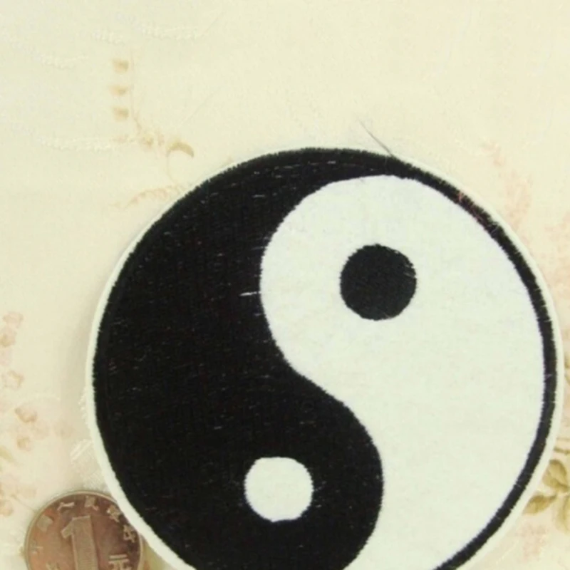 3 Size Feng Shui Yin Yang patch iron on or sew for clothes embroidered appliques DIY accessory | Дом и сад