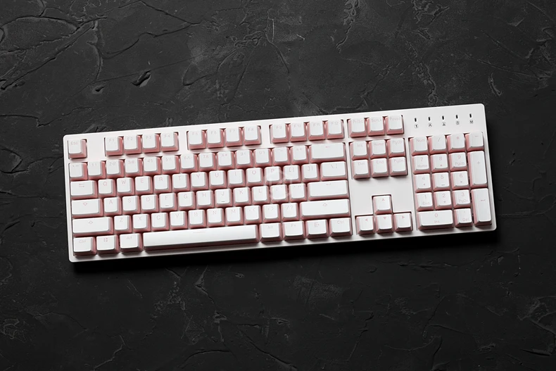 Пудинг pbt doubleshot keycap oem задний светильник механические клавиатуры молочный Белый Розовый Черный gh60 покер 87 tkl 104 108 ansi iso
