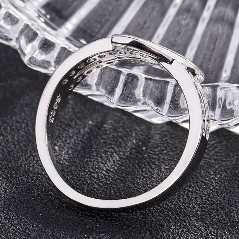 Роскошные новые Для женщин Jewelry Посеребренная Сердце Любовь Для женщин обручальное кольцо полные Размеры 6 7 8 9 10 подарок ко Дню Святого Валентина