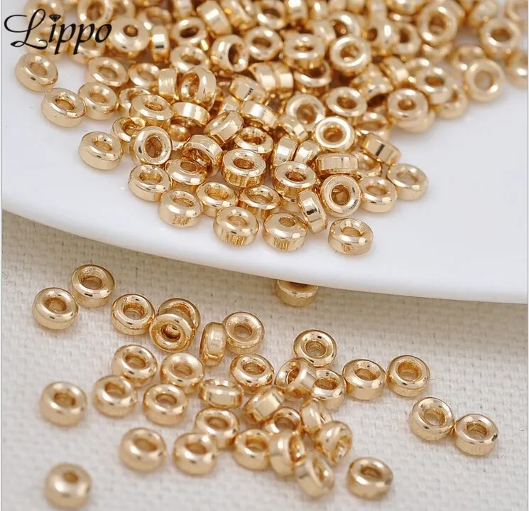 35 шт. позолоченные круглые бусины цвета шампанского | Украшения и аксессуары