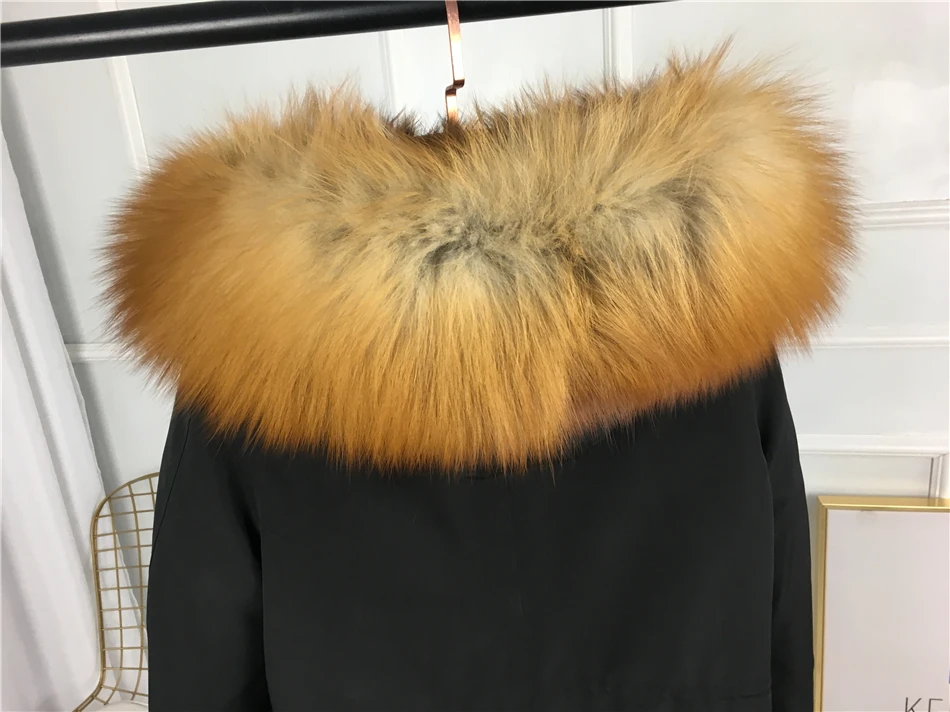 Новые чернобурки меховой парка пальто женские трикотажные silver fox меховой подкладке парки Черный зимой толстые Настоящее пальто с мехом теплые женские верхняя одежда