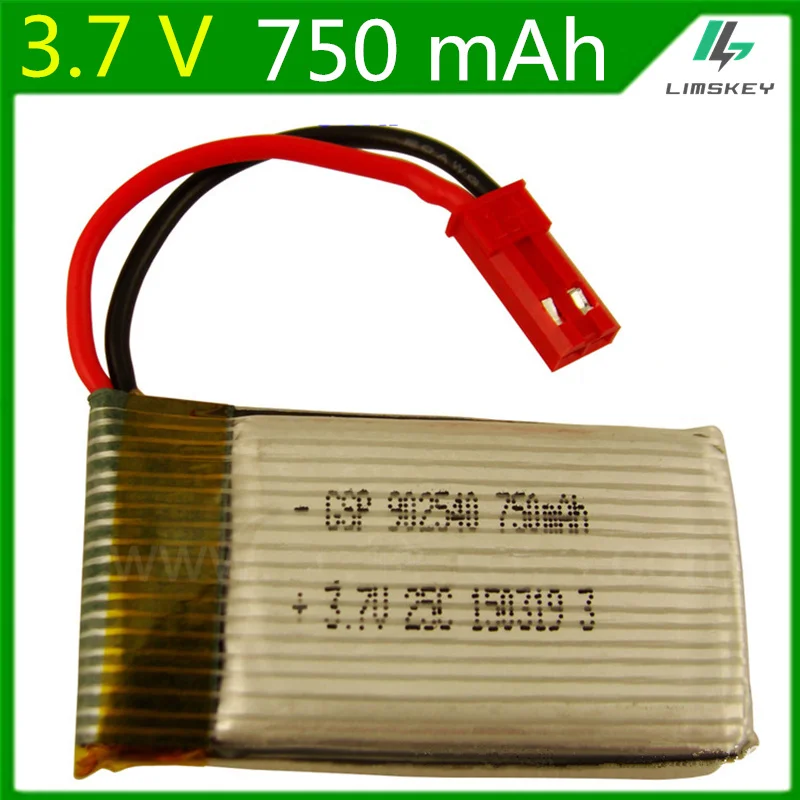 3,7 в 750 мА/ч дистанционный Квадрокоптер Lipo Li-po аккумулятор для MJXRC X400 X500 X800 X400 HJ819 X25 3,7 в 750 мА/ч JST разъем 902540