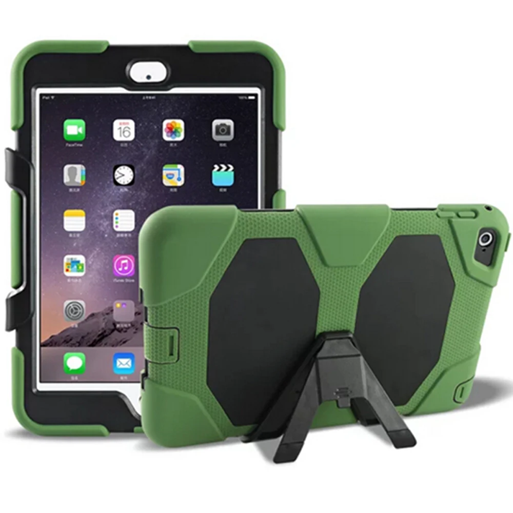 NEW Full Screen Protection Case for Apple iPad Mini 4 7.9inch Retina Kickstand Kids Silicone Rubber Armor Defender Cover | Компьютеры и