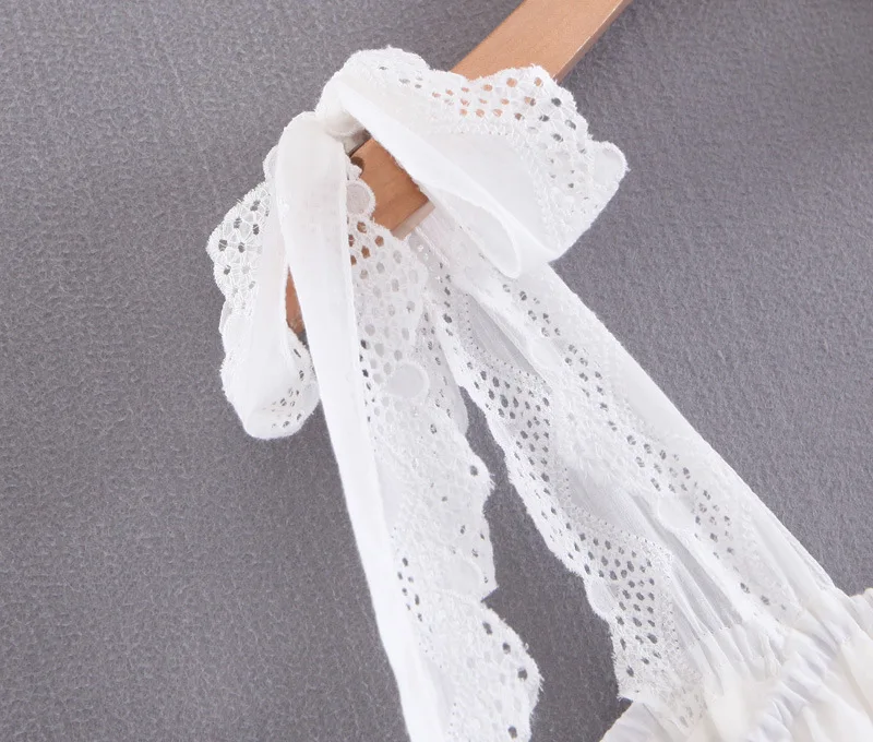 Simplee элегантное платье с бантом на бретельках 100% хлопок летние многослойные