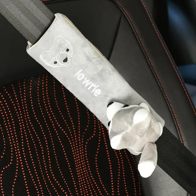 Мультяшная обивка ремней для автомобильных сидений милые детские плечевые ремни