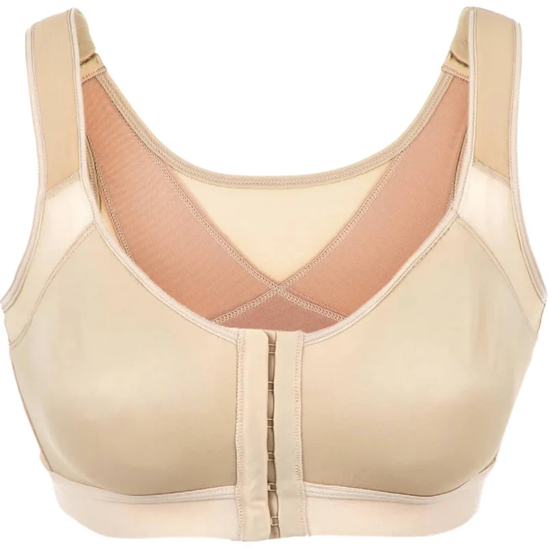 Comfortable Women's Full Coverage Non-padded Underwear Front Closure Back Support Posture Wireless Bra | Женская одежда