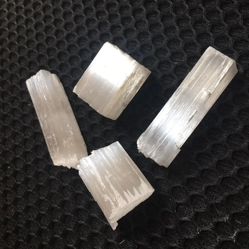 30g Natural White Selenite Stick Wand Rough Specimen Chakra Energy Crystal Healing | Дом и сад