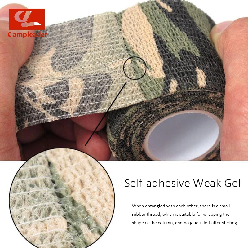 Self-adhesive telescopic camouflage tape outdoor bionic non-woven jungle hunting riding | Спорт и развлечения