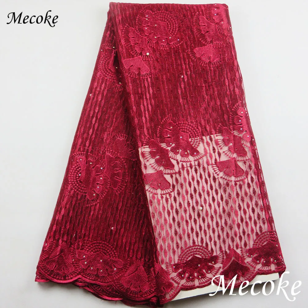 2017 новая распродажа кружевная ткань в африканском стиле высокое качество темно