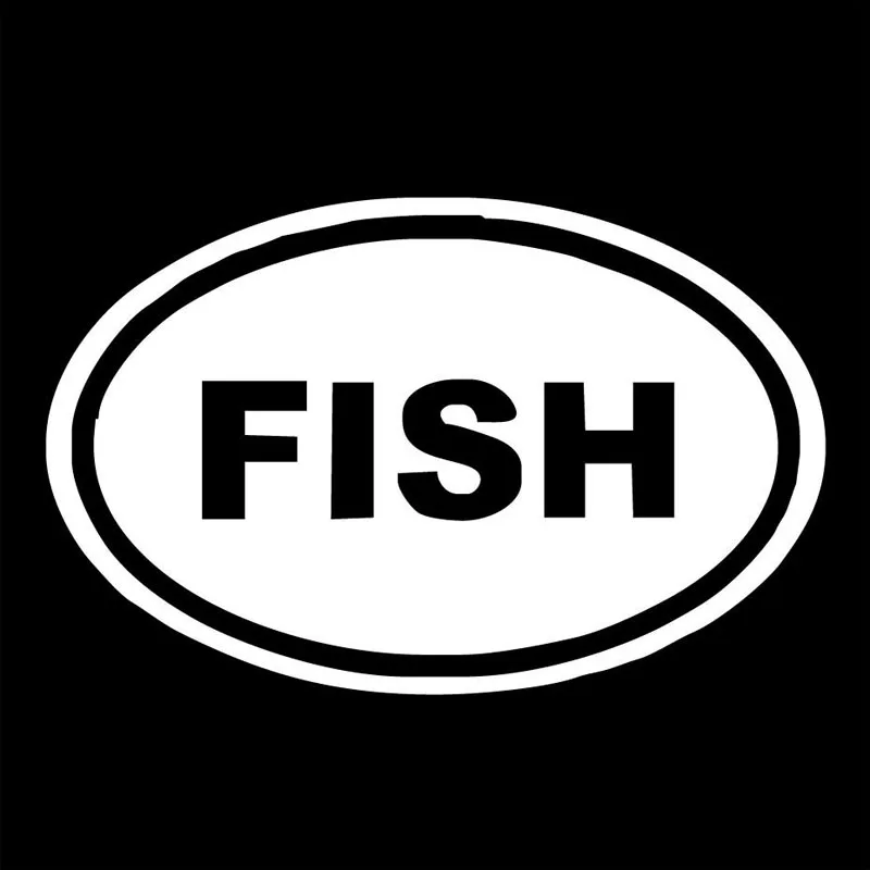 

14X8.9CM FISH Sticker Love Fishing Bumper Funny Vinyl Decal Car Sticker Car-styling S8-0111
