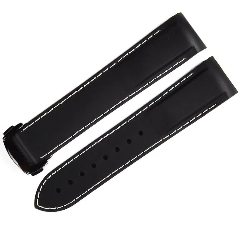 black white black Водонепроницаемый резиновый силиконовый ремешок для часов Omega AT150 20 мм 22 мм Sea Master 300 черный синий океан спортивный человек 8900+ Инструменты - Цвет ремешка: black white black