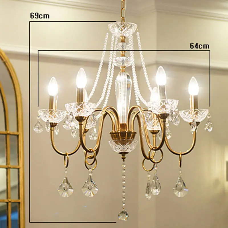 Винтажная светодиодная люстра в деревенском стиле лампа для столовой спальни