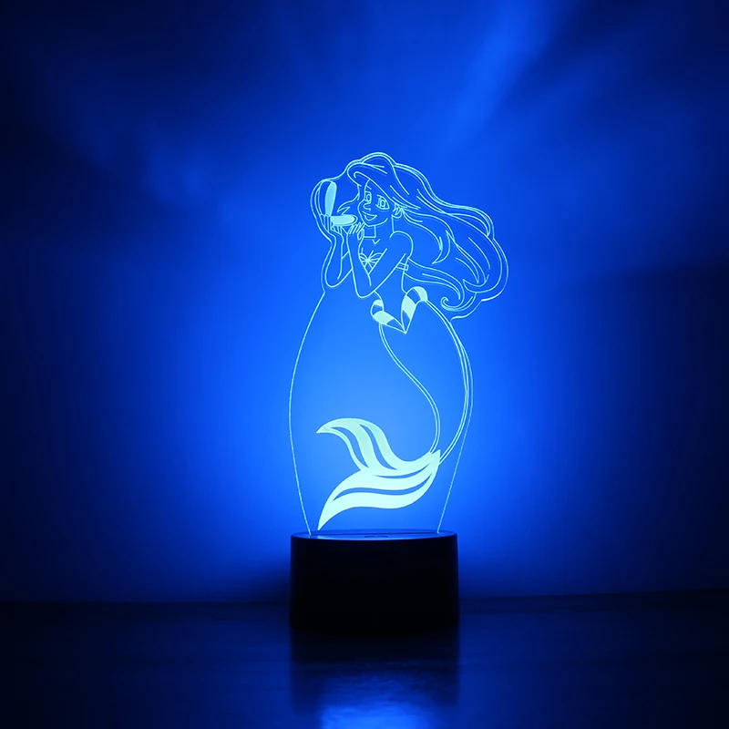 Светодиодная 3D креативная визуальная Настольная лампа с USB для детей подарок