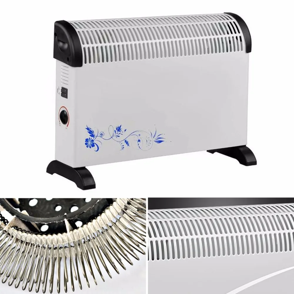 2000W Low Noise Electric Warmer Air Heater Comfortable U Type Blowing Home Office Hotel Two Gears | Бытовая техника