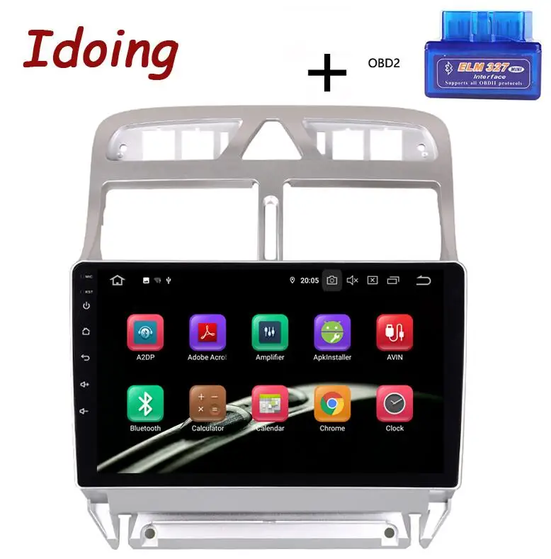 Standard with OBD Idoing " Автомобиль Android 9,0 радио плеер для peugeot 307 307CC 307SW 2002-2013 PX5 4G+ 64G Восьмиядерный gps навигация TDA7850 no 2din - Цвет: Standard with OBD
