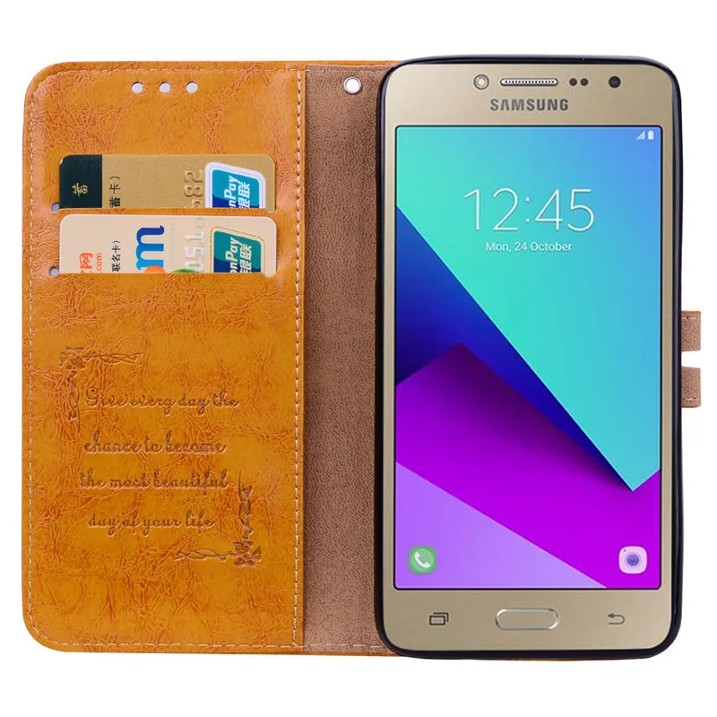 Чехол для Samsung Galaxy J2 Prime кожаный чехол с откидной крышкой G532 G532F на мобильный