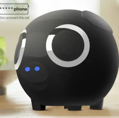 Black JINSERTA Многофункциональный 2 в 1 Милый Свинья в форме животного Bluetooth беспроводной переносной динамик power Bank динамик с fm-приемником для подарка - Цвет: Black