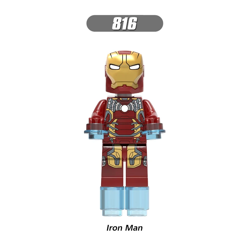 Iron man Флэш-фигурка супер герой Темный лучник над девочкой Пингвин-шутник Тепловой Волны Deadshot Vibe Строительные блоки Кирпич модель игрушки - Цвет: Iron man