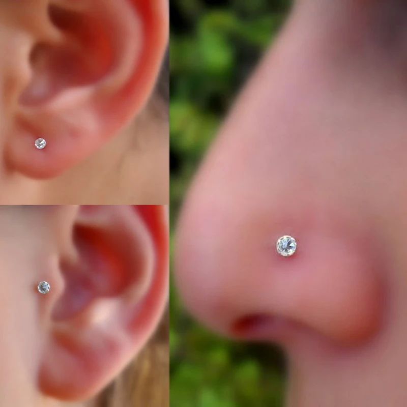 Новый Bioflex labart Tragus helix стержень для губ Монро с хирургической сталью зубец фианит 4