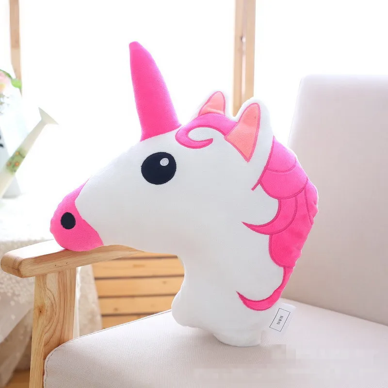 Мягкая плюшевая подушка для стула мультяшный Единорог декоративная в форме