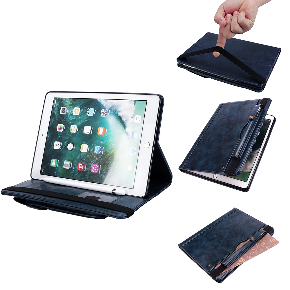 Для iPad 9 7 2018 2017 чехол с держателем карандашом многофункциональный для карт Air 1 2 Pro