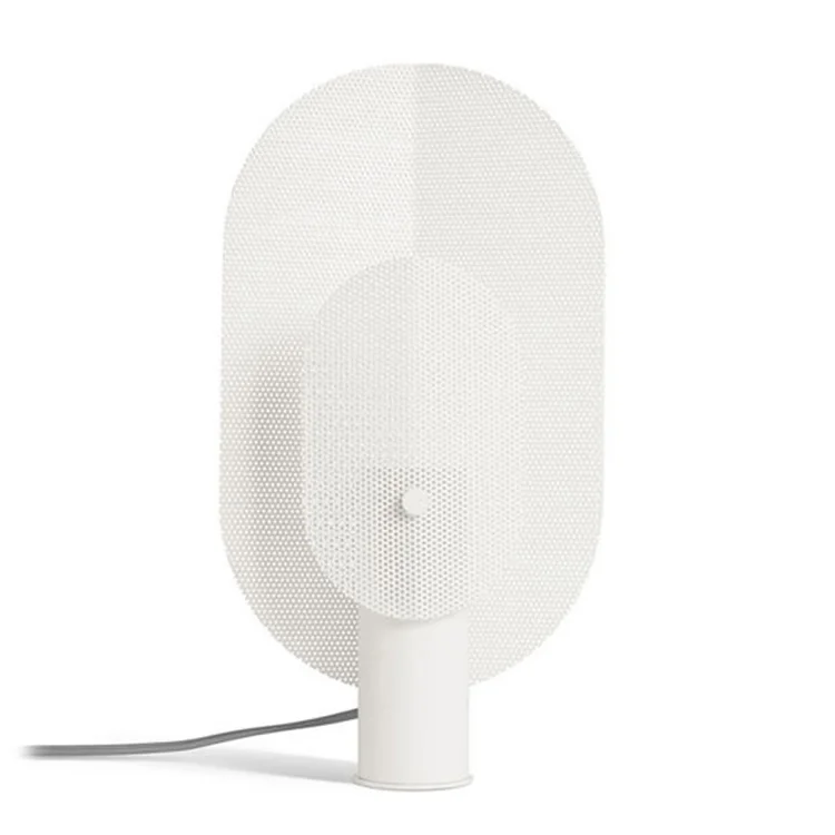 Скандинавский пост-современный минималистичный светильник для гостиной из кованого железа, настольная лампа для отелей, прикроватный светильник для спальни - Цвет абажура: Белый