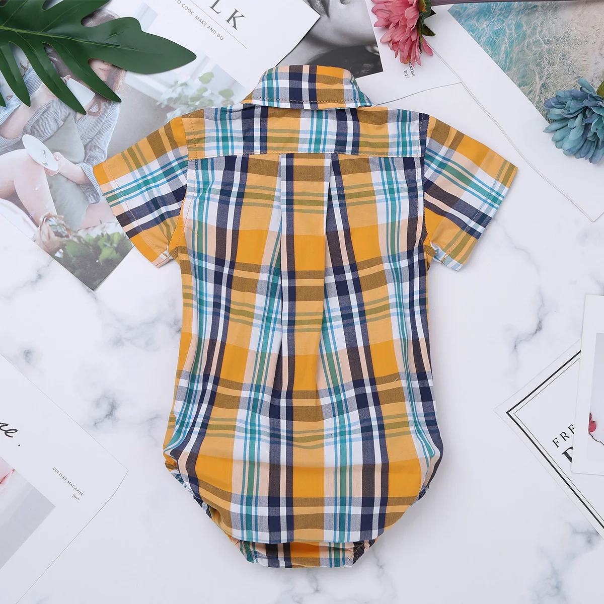 Iiniim Infantil детское боди для мальчиков, одежда рубашка в клетку с короткими рукавами и отворотами, комбинезон для малышей, верхняя одежда для дня рождения