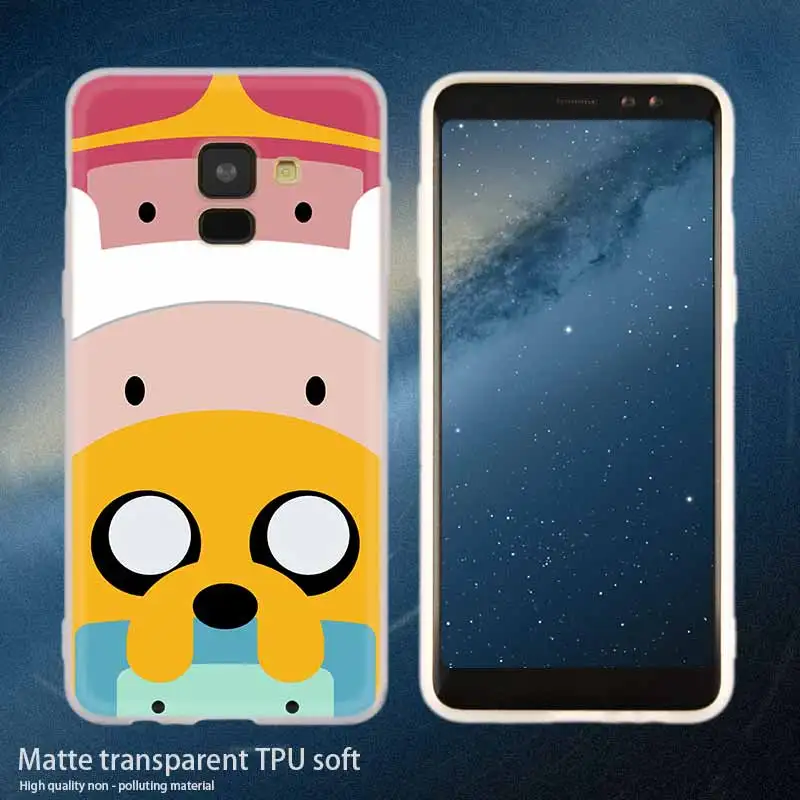 Silicone 4 Adventure Time Finn and Jake из мультфильма «Город героев»; модные для samsung Galaxy A50 A10 A20 A30 A40 A60 A70 A6 A8 плюс A7 A9 A3 A5 - Цвет: Silicone 4