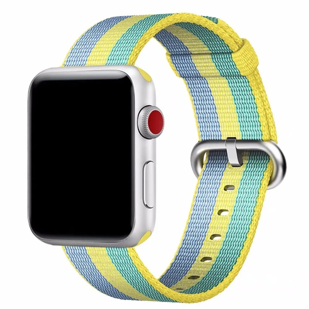 Тканый нейлоновый ремешок для Apple Watch сменный классический с пряжкой 38 мм и 42 |