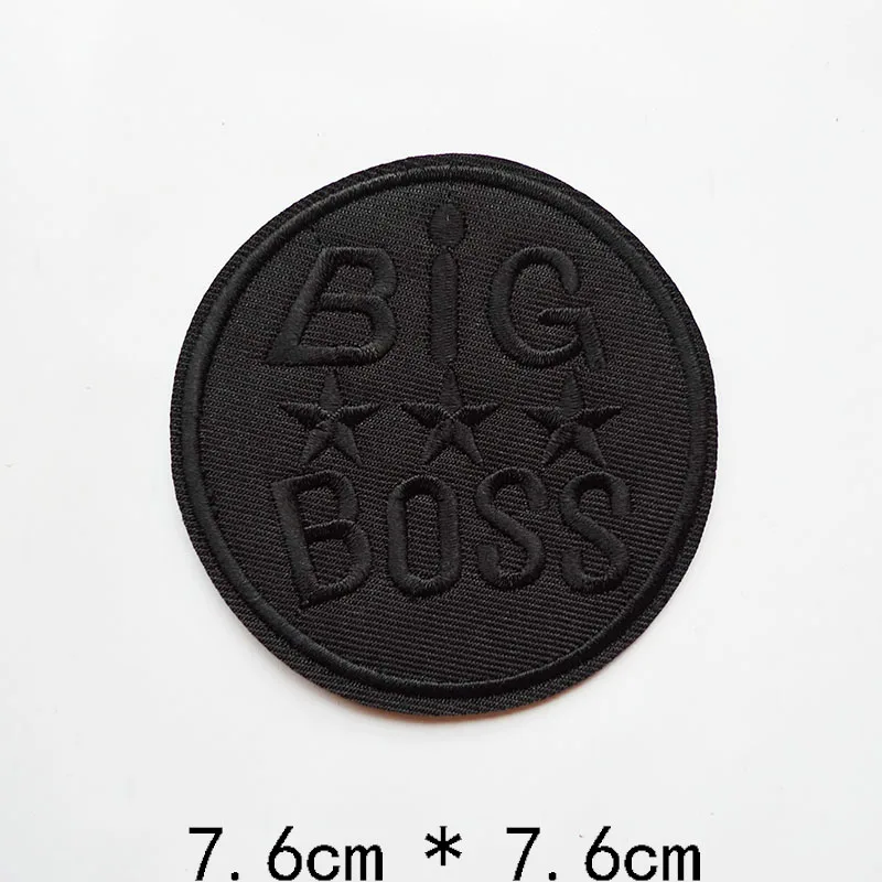 H55 1 шт. значки Big Boss, железные нашивки, термоплавкая вышивка, аппликация для шитья одежды, наклейки для одежды, аксессуары для платьев в полоску - Цвет: H55
