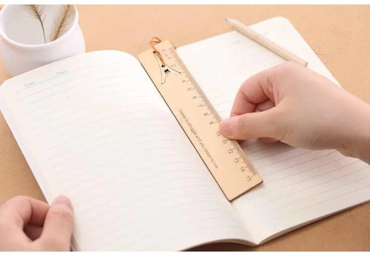 Бесплатная доставка! 1 партия = 30 шт.! Деревянная милая/креативная/линейка