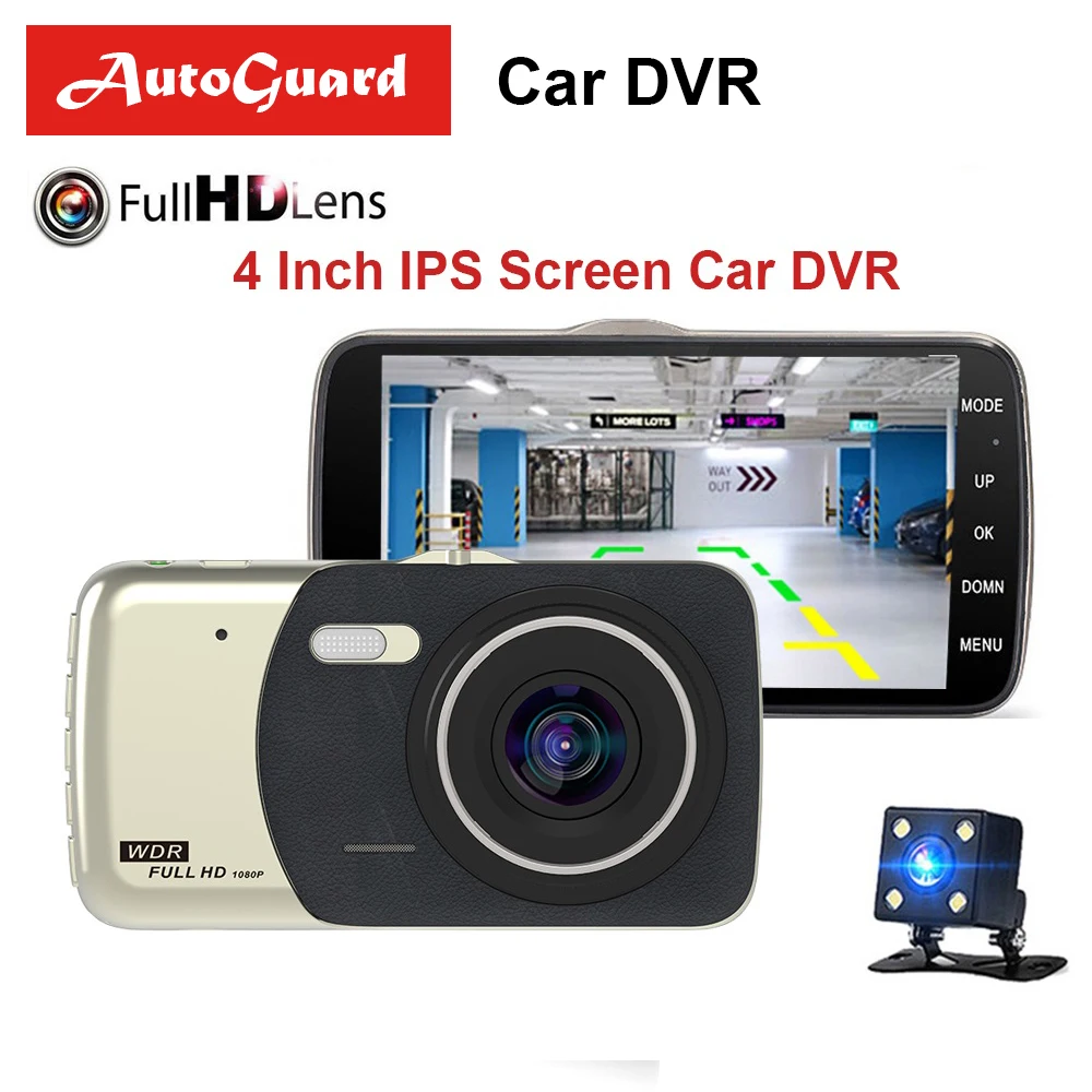 Автомобильный видеорегистратор с 4 &quotIPS экраном Full HD 1080P 360 градусный ночным