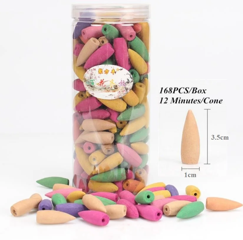 168pcs large cones Дракон курильница для благовоний горелка с акриловым покрытием Чайный домик украшения Керамические бергамота лотоса Курильница+ 20 шт пирамидки благовоний - Цвет: 168pcs large cones