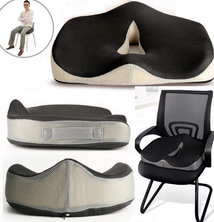 Memory Foam Seat Cushion for Chair Pad Massage Cushion Home Decor Coussin Coccyx Pillow Orthopedic Design Relieve Back Sciatica