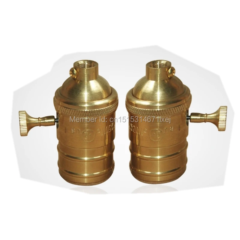 

Free shipping e26 e27 Antique vintage Brass Edison bulb socket
